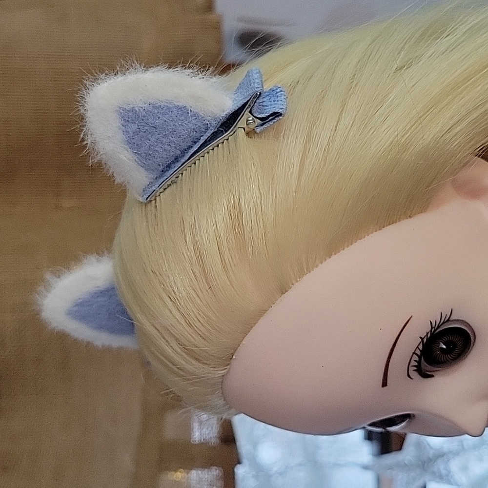 KAWAII CAT EAR HAIR CLIPS, Choice of Color